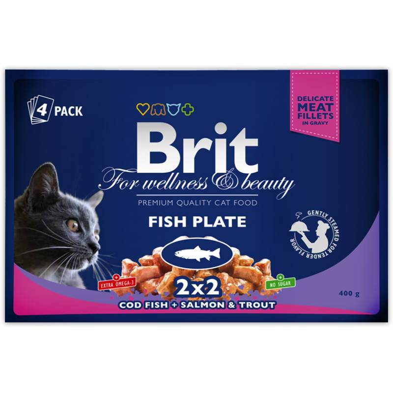 Brit Pouches Fish Plate 4X100G