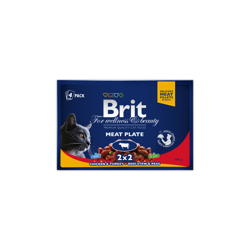 Brit Pouches Meat Plate 4X100G