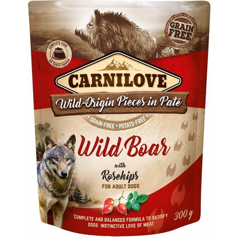 Carnilove Dog Pouch Adult Wild Boar With Rosehips Grain-Free 300G