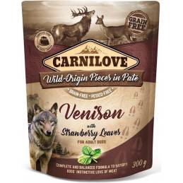 Carnilove Dog Pouch Adult Venison With Strawberry Leaves Grain-Free 300G