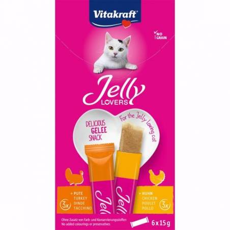 Vitakraft Jelly Lovers Przysmak Z Kurczakiem I Indykiem Dla Kota 6X15G