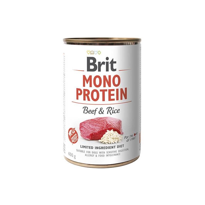 Brit Mono Protein Beef & Rice Puszka Dla Psa Z Wołowiną I Ryżem 400G