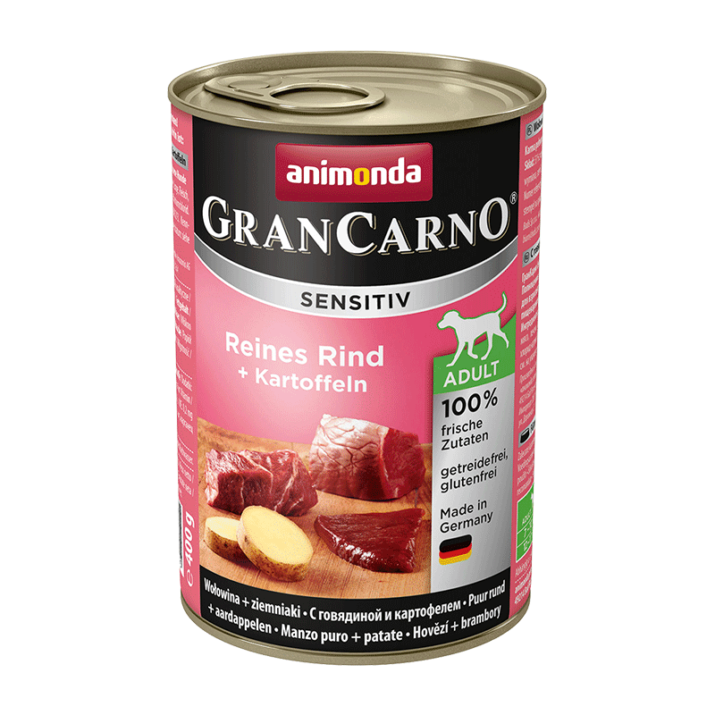 Animonda Grancarno Sensitive Adult Puszki Czysta Wołowina Z Ziemniakami 400G