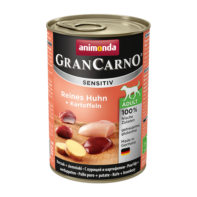 Animonda Grancarno Sensitive Adult Puszki Czysty Kurczak Z Ziemniakami 400G