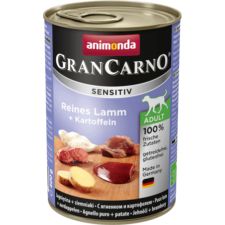 Animonda Grancarno Sensitive Adult Puszki Czysta Jagnięcina Z Ziemniakami 400G