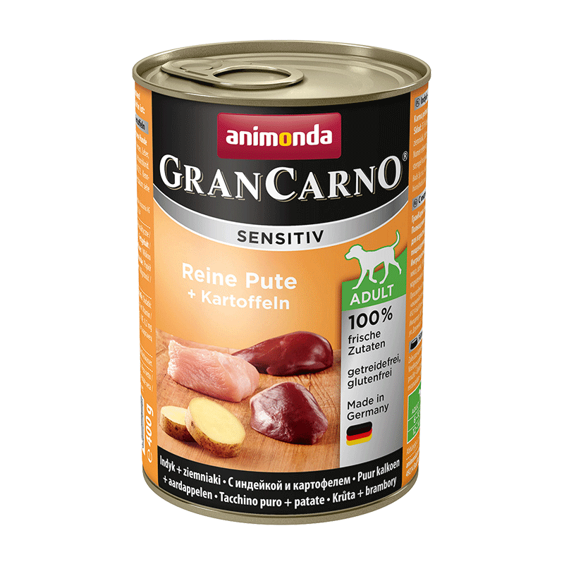 Animonda Grancarno Sensitive Adult Puszki Czysty Indyk Z Ziemniakami 400G