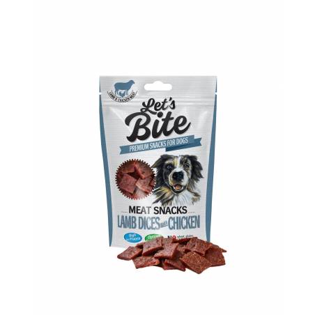 Brit Let's Bite Meat Snacks Lamb Dices With Chicken 80G