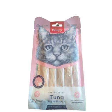 Wanpy Creamy Treat Tuna & Shrimp 5X14G