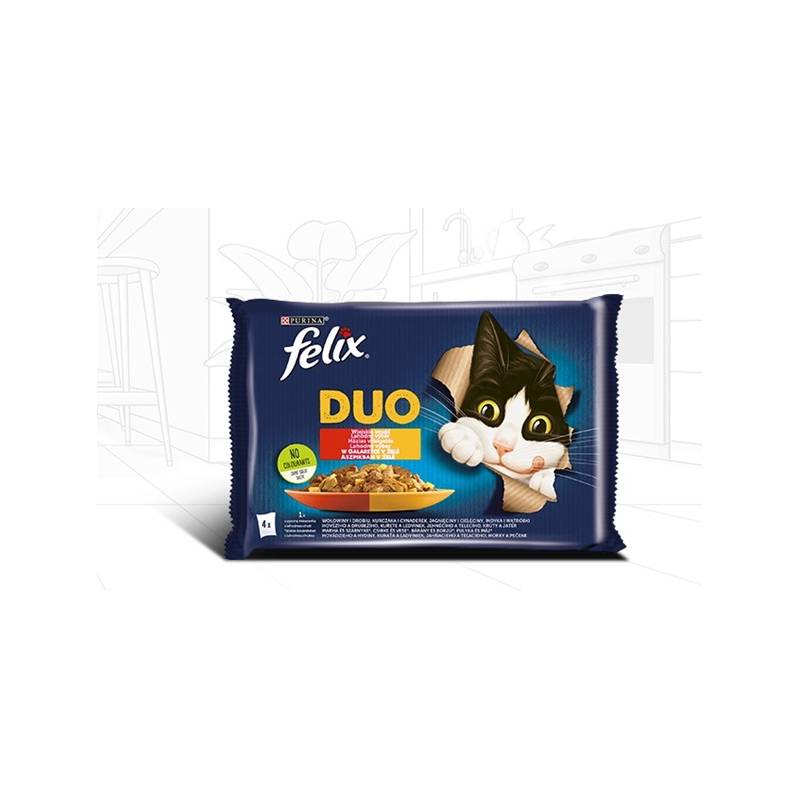 Felix Fantastic Duo Wiejskie Smaki Saszetki Dla Kota W Galarecie (4X85G)