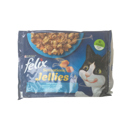 Felix Sensations Jellies Rybne Smaki Saszetki Dla Kota W Galarecie (4X85G)