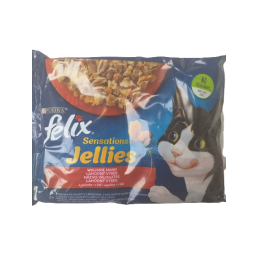 Felix Sensations Jellies Wiejskie Smaki Saszetki Dla Kota W Galarecie (4X85G)