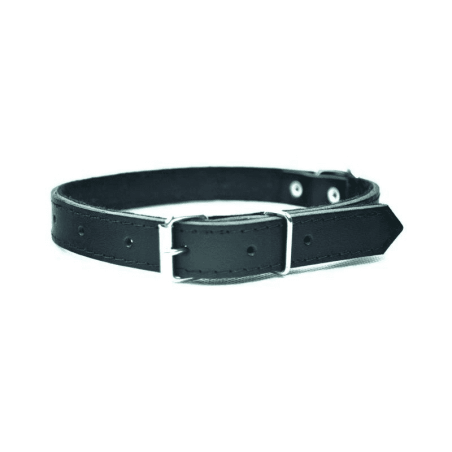 Chaba Obroża Skórzana - 12-35Cm Czarna