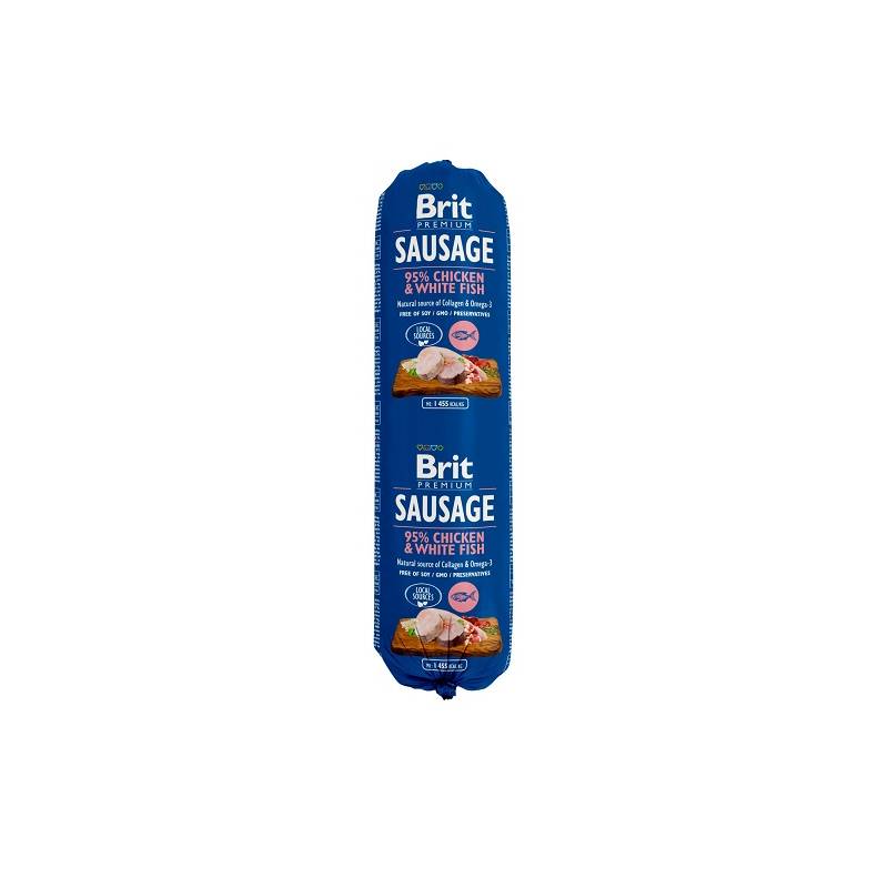 Brit Sausage Chicken & White Fish 800 G