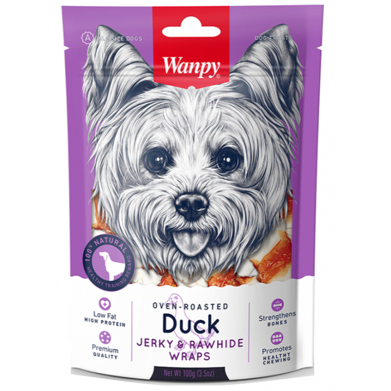 Wanpy Duck Jerky & Rawhide Wraps 100G