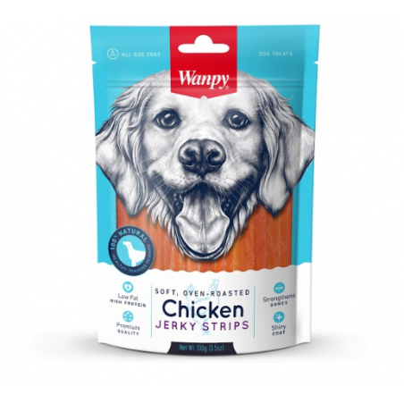 Wanpy Chicken Jerky Strips 100G