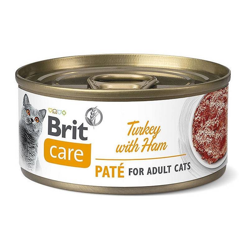 Brit Care Cat Turkey & Ham Puszka Dla Kotów Z Indykiem I Szynką 70G