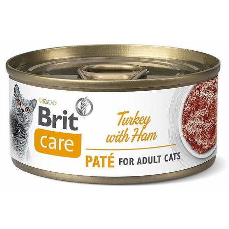 Brit Care Cat Turkey & Ham Puszka Dla Kotów Z Indykiem I Szynką 70G