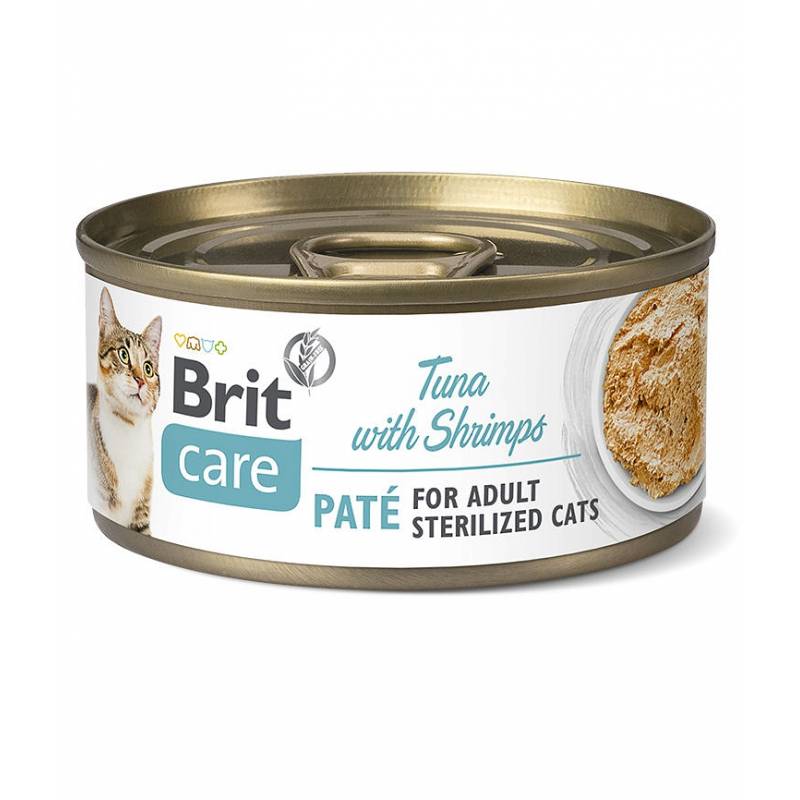 Brit Care Cat Sterilized Tuna & Shrimps Puszka Dla Kotów Sterylizowanych Z Tuńczykiem I Krewetkami 70G