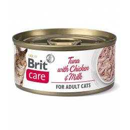 Brit Care Cat Tuna & Chicken & Milk Puszka Dla Kotów Z Tuńczykiem, Kurczakiem I Mlekiem 70G