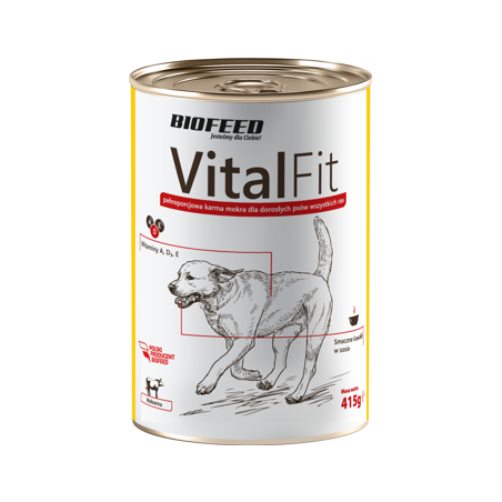 Biofeed Vitalfit Puszka Dla Psów Z Wołowiną 1250G