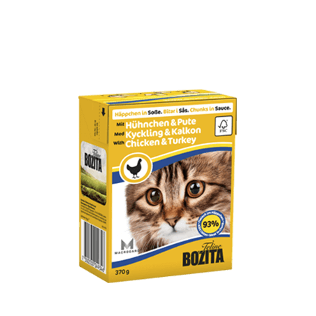 Bozita Chunks In Sauce With Chicken & Turkey 370G