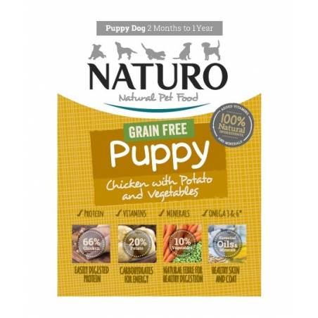 Naturo Puppy Gf - Kurczak Z Ryżem I Warzywami 150 G