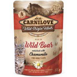 Carnilove Cat Pouch Adult Wild Boar With Chamomile Grain-Free 85G