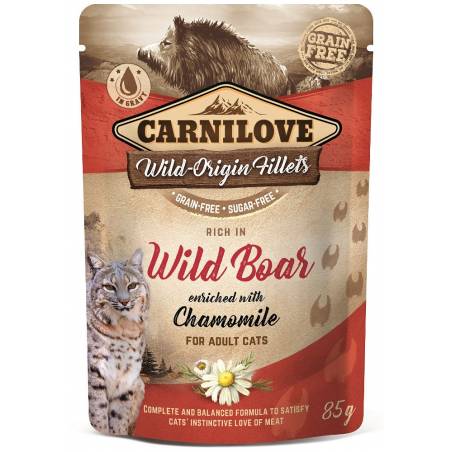 Carnilove Cat Pouch Adult Wild Boar With Chamomile Grain-Free 85G