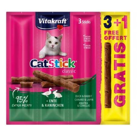 Vitakraft Cat Stick Mini Kaczka I Królik Przysmak Dla Kota 3+1 Gratis