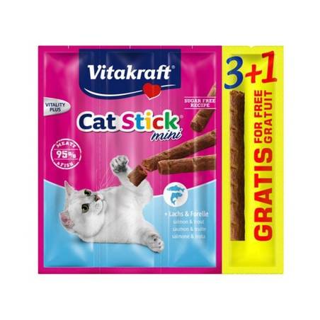 Vitakraft Cat Stick Mini Łosoś I Pstrąg Przysmak Dla Kota 3+1 Gratis