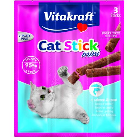 Vitakraft Cat Stick Mini Łosoś I Pstrąg Przysmak Dla Kota 3Szt