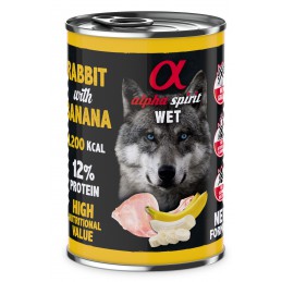 Alpha Spirit Mokra Karma Dla Psa Królik Z Bananem 400G