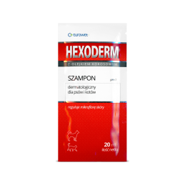 Eurowet Hexoderm - Dermatologiczny Szampon Dla Psów I Kotów, Saszetka 20Ml