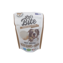 Brit Let's Bite Meat Snacks Chicken Squares Venison 80G