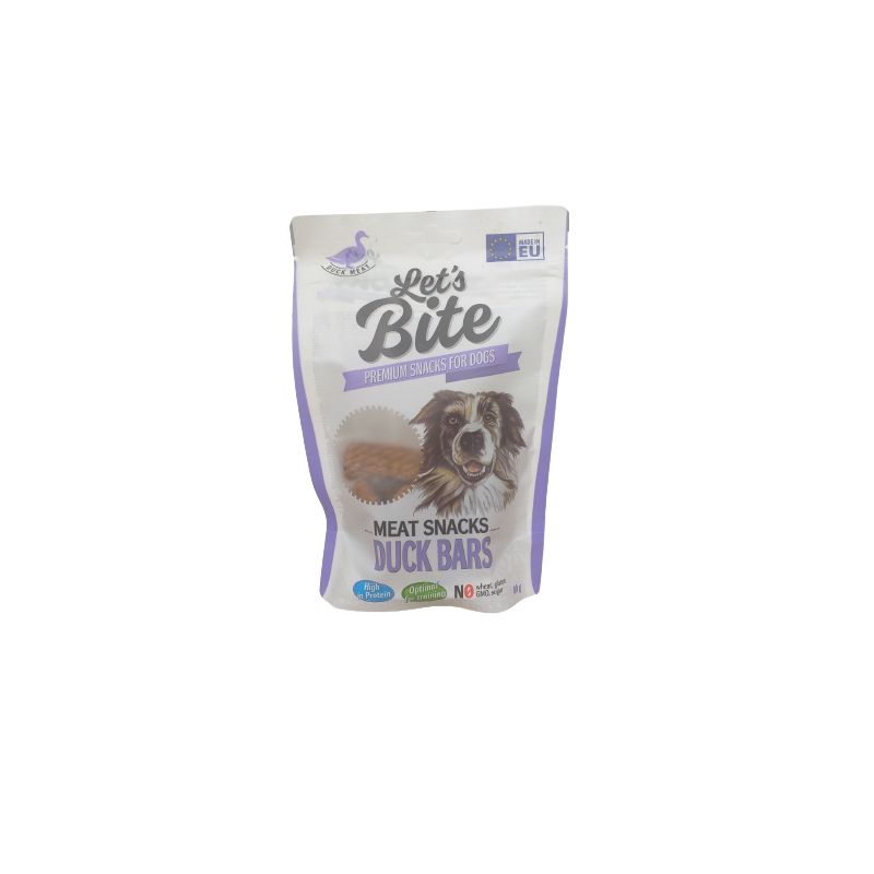 Brit Let's Bite Meat Snacks Duck Bars 80G