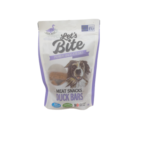 Brit Let's Bite Meat Snacks Duck Bars 80G