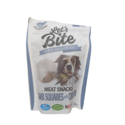 Brit Let's Bite Meat Snacks Lamb Squares Chicken 80G