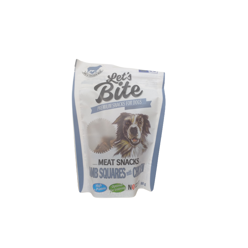 Brit Let's Bite Meat Snacks Lamb Squares Chicken 80G