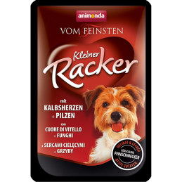 Animonda Vom Feinsten Kleiner Racker Saszetki Z Sercami Cielęcymi I Grzybami 85 G