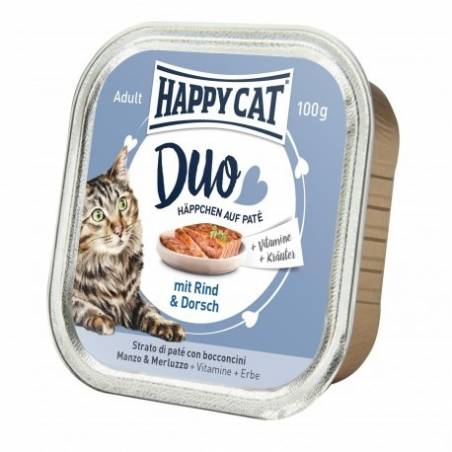 Happy Cat Deserówka Pasztet Wołowina I Dorsz 100G