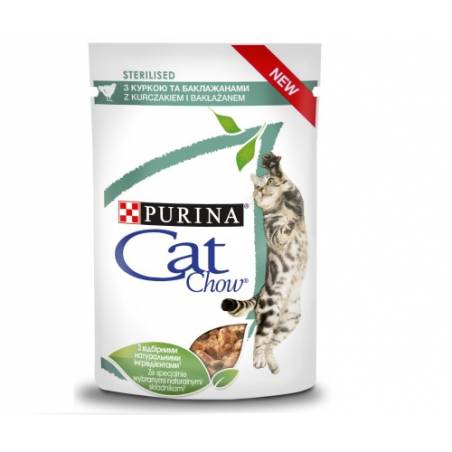 Purina Cat Chow Sterilised Kurczak Z Bakłażanem 85G