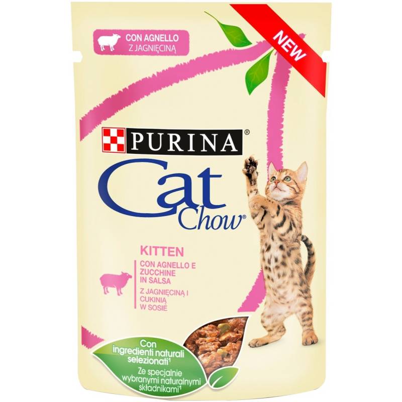 Purina Cat Chow Kitten Jagnięcina I Cukinia W Sosie 85G