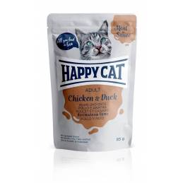 Happy Cat Saszetka Adult Kurczak I Kaczka W Sosie 85G