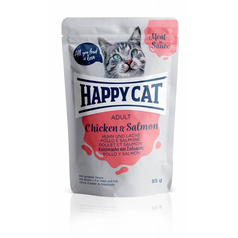 Happy Cat Saszetka Adult Kurczak I Łosoś W Sosie 85G