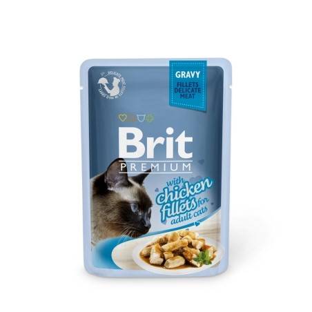 Brit Pouch Gravy Fillets Chicken Saszetka Dla Kota Z Kurczakiem W Sosie 85G