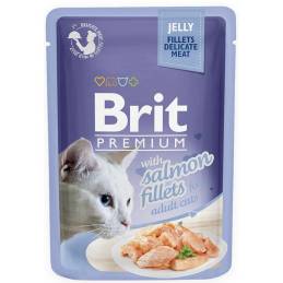 Brit Pouch Jelly Fillets Salmon Saszetka Dla Kotów Z Łososiem W Galarecie 85G