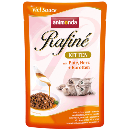 Animonda Rafiné Soupé Kitten Saszetka Z Indykiem Sercem I Marchew W Sosie 100 G