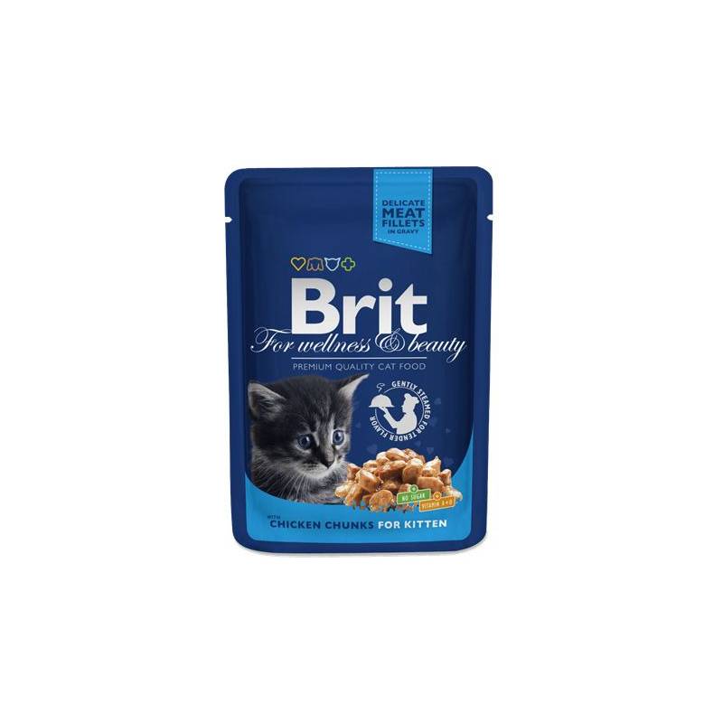 Brit Pouches Kitten Chicken & Chunks Saszetka Dla Kociaków Z Kurczakiem 100G