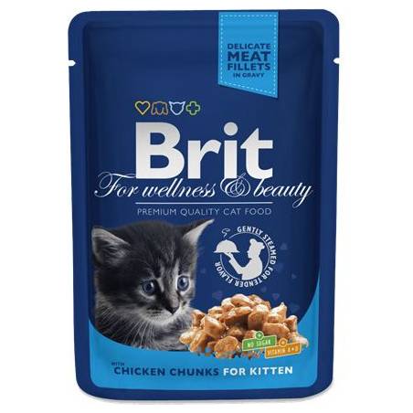 Brit Pouches Kitten Chicken & Chunks Saszetka Dla Kociaków Z Kurczakiem 100G