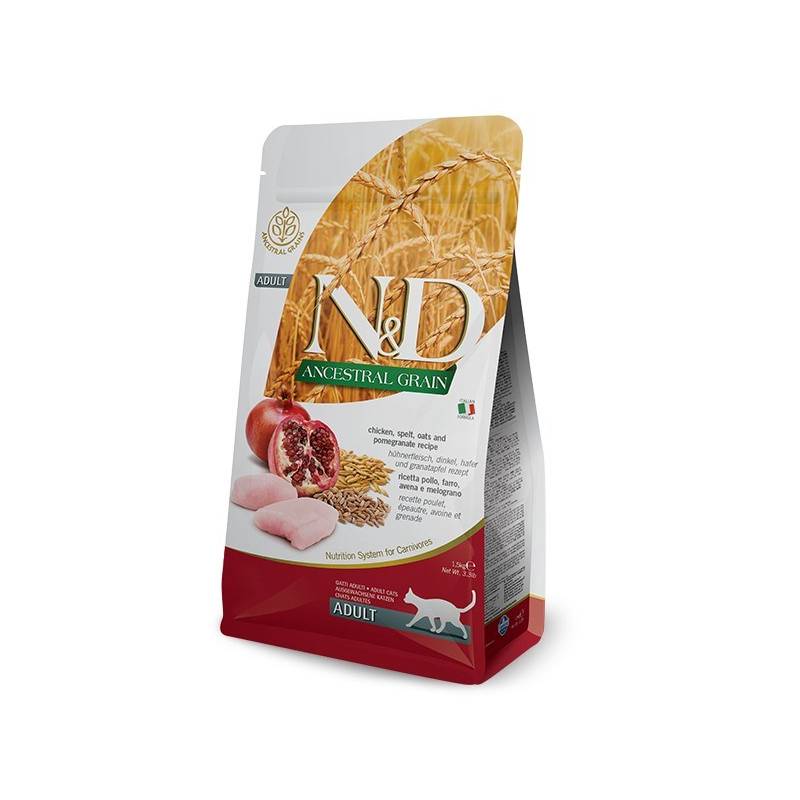 Farmina N&D Ancestral Grain Chicken & Pomegranate Adult - Sucha Karma Dla Kota - 1,5Kg